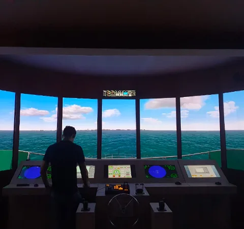 Tela do simulador de navegação
